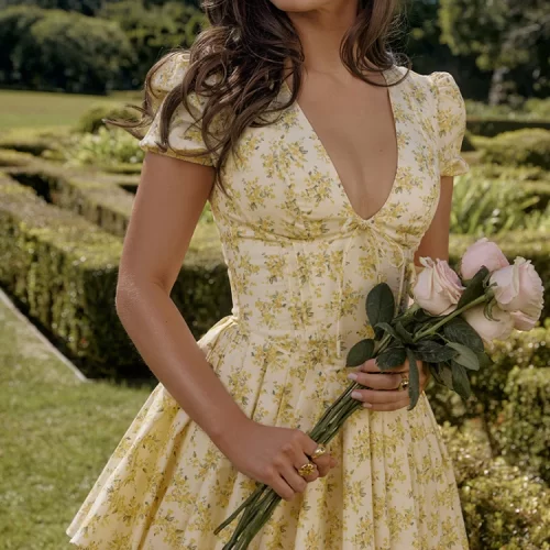 2025 Sexy V-Neck Puff Sleeve Summer Dress - Suninheart